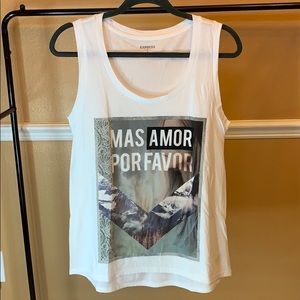 Express Graphic Tee Tank Top Sleeveless Shirt